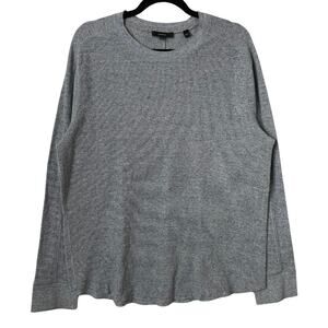 Vince Shirt Mens XL Gray Blue Thermal Waffle Knit Long Sleeve Cotton Casual